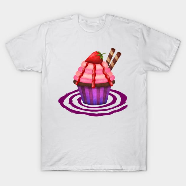 Strawberry Cupcake T-Shirt by DearTreehouse